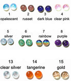 Accent Dot Earrings in 15 Colors and 2 sizes