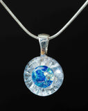 Small "SO" Pendant w/ Silver Chain in 15 Mosaic Colors