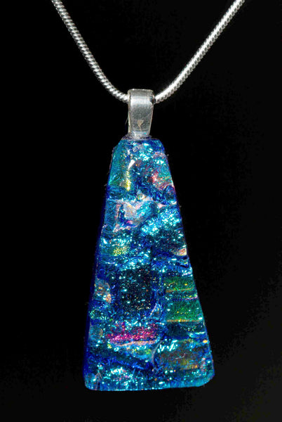 #10 Trapezoid Pendant w/ Silver Chain in 15 Mosaic Colors